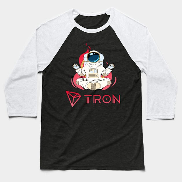 Tron coin Crypto coin Crytopcurrency Baseball T-Shirt by JayD World